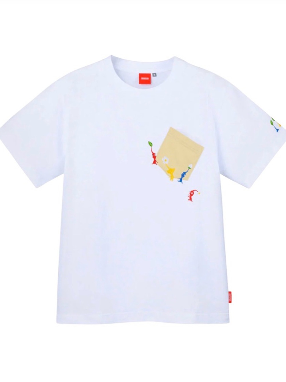Pikmin Treasure Recovery Pocket Tee White XL unisex | Nintendo